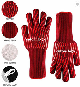 Customized PPE Protective Gloves Heat Resistant Grill BBQ PPE Hand Gloves