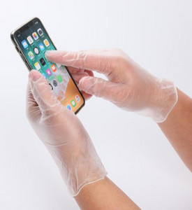 Custom Disposable Protective Gloves , Transparent Pvc Food Grade Vinyl Gloves