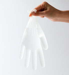 Hdpe Clear Disposable Protective Gloves , Disposable Hand Gloves Medium Thickness