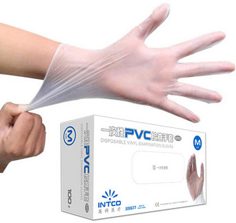 Hand Plastic Disposable Protective Gloves Vinyl Cleanroom Food Hospital Grade