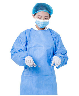 SMS Disposable Protective Coveralls Reinforced Surgical Disposable Coverall Suit