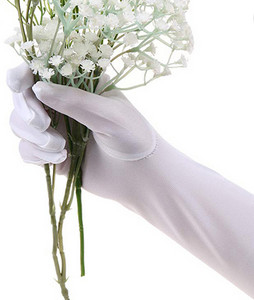 Long Finger Elbow Sun Protection Gloves Fashion White Wedding Prom Use