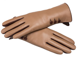 Winter Women Fashion Gloves Leather Real Lambskin Warm Windproof Type
