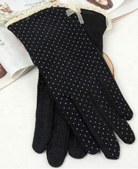 Fashion Anti Slip Female Driving Gloves Pure Cotton Anti Uv Short Thin Sunscreen