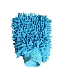 Microfiber Silicone Cleaning Gloves , Soft Chenille Mitt Car Wash Glove
