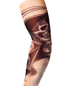 Tattooed Sun Protection Gloves Arm Male Ice Cool Seamless Spandex Nylon