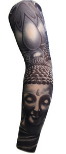 Tattooed Sun Protection Gloves Arm Male Ice Cool Seamless Spandex Nylon