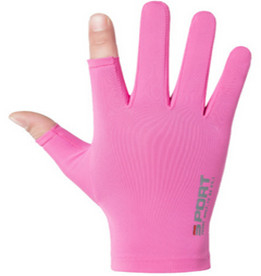 2 Finger Sun Protection Fishing Gloves With Non Slip Palm Outdoor Summer Ice Silk