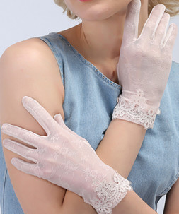 Women Summer Sun Protection Gloves Elegant Wedding Gloves Touch Bike