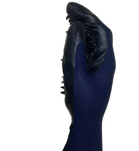 Nitrile Dipping Pet Grooming Gloves Black Pet Cleaning Brushes Horses Dogs Cat
