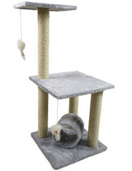Wood Cat Scratching Post Tree , Eco Friendly Cat Climbing Tree Pet Toys