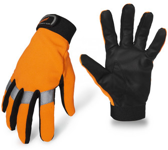 PU Leather Outdoor Sport Gloves For Climbing Sking Anti Impact Yellow
