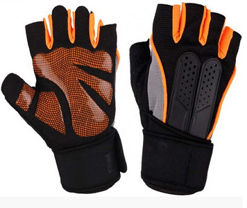 Half Finger Outdoor Sport Gloves Microfiber Silica Anti Slip Breathable Exercise