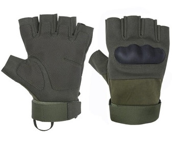 Men Hiking Hard Knuckle Combat Gloves , Fingerless Military Army Tactical Gloves