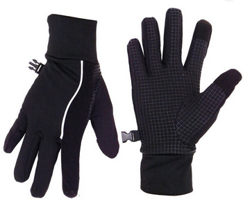 Black Outdoor Sport Gloves Camping Driving Touch Screen Warm Lining