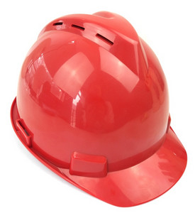 Red PPE Safety Helmets EN397 Approved ABS HDPE For Head Protective