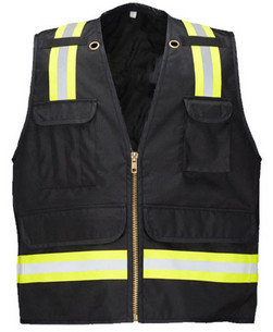 Zipper PPE Safety Workwear High Light Reflective Stripes For Clothing