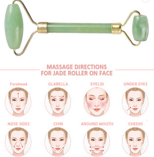Green Gua Sha Scraping Tool , Facial Jade Roller For Face Massage