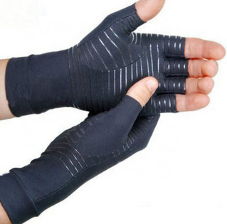 Fingerless Recovery Symptoms RSI Copper Balance Compression Arthritis Gloves