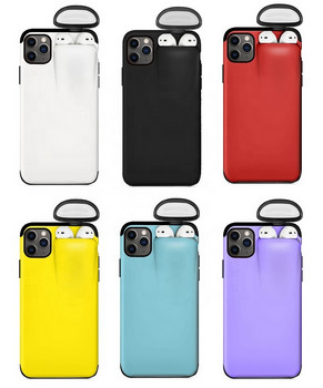 2 In 1 Silicone Plastic Phone Cover Coque For IPhone Airpods