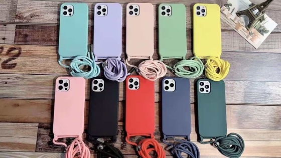 iphone 6 to 12 Silicone Necklace Phone Case With Lanyard
