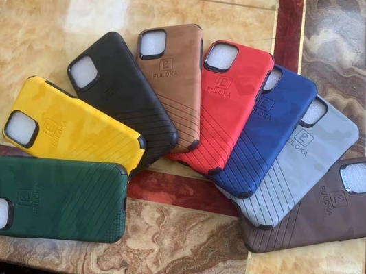 iphone 12 Genuine Leather Mobile Cell Phone Case with Gentle Microfiber