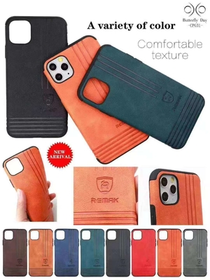 iphone 12 Genuine Leather Mobile Cell Phone Case with Gentle Microfiber